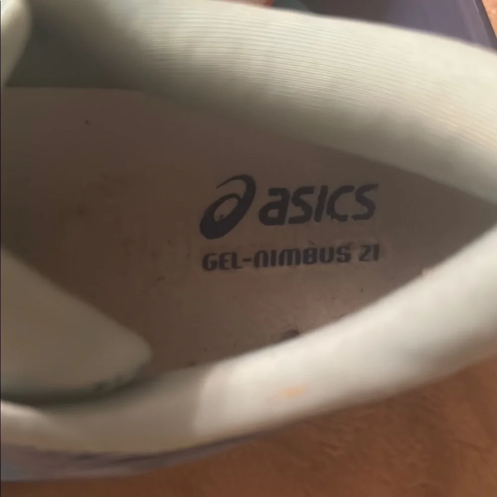 Asics Blue and Orange Athletic Shoes Modern Performance - Picture 3 of 6